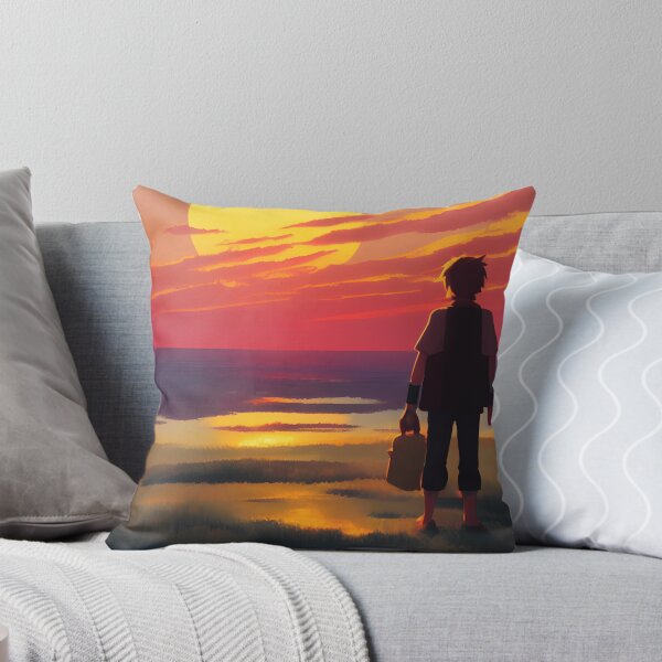 Item preview, Young Traveller Watching Sunset Landscape | Landscape Illustration designed and sold by UnhingedBird.