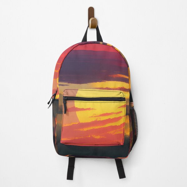 Item preview, Young Traveller Watching Sunset Landscape | Landscape Illustration designed and sold by UnhingedBird.