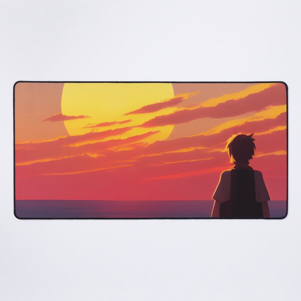 Item preview, Young Traveller Watching Sunset Landscape | Landscape Illustration designed and sold by UnhingedBird.