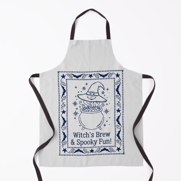 Item preview, Spooky Folk Embroidery with Witch’s Brew Motif designed and sold by SplashTastic.