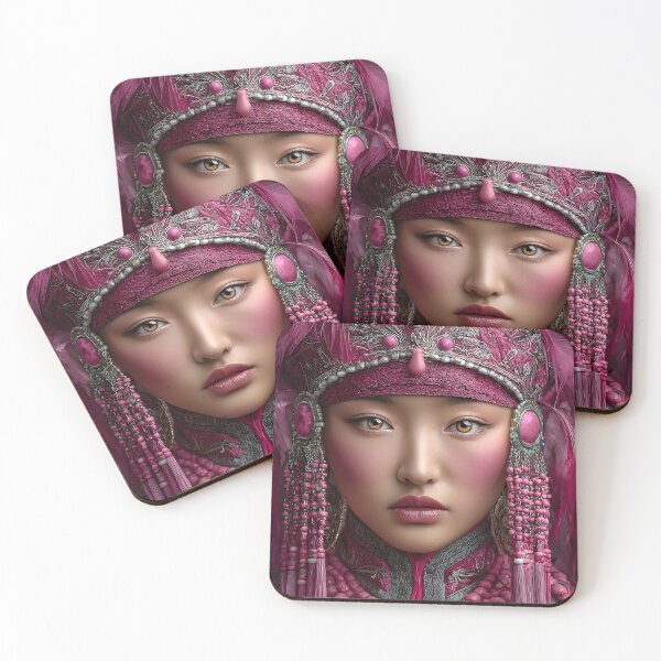 Item preview, Stunning Portrait of a Regal Attire in Pink Hues designed and sold by Artessie.