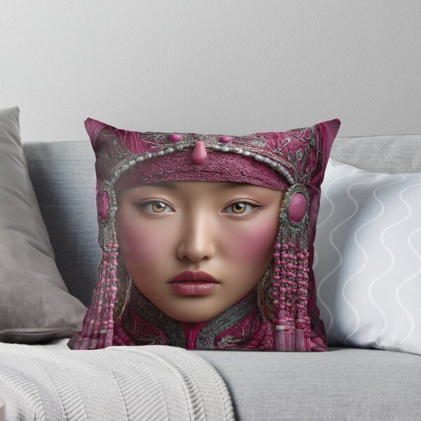 Item preview, Stunning Portrait of a Regal Attire in Pink Hues designed and sold by Artessie.