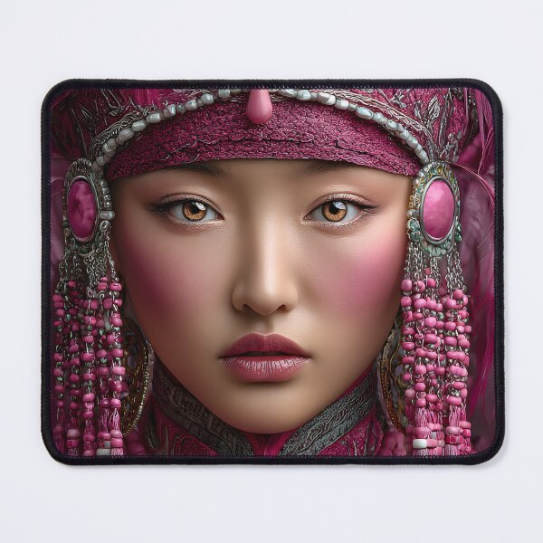Item preview, Stunning Portrait of a Regal Attire in Pink Hues designed and sold by Artessie.