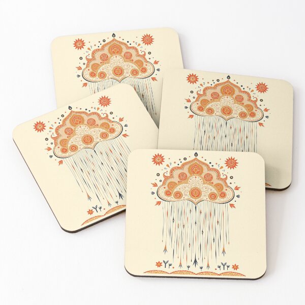 Item preview, Colourful Rain Cloud Art – Whimsical Minimalist Weather Design designed and sold by SpeckAndLook.