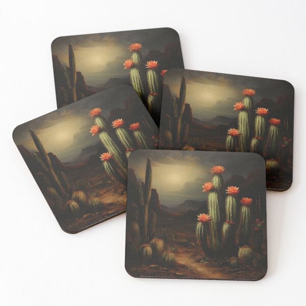Item preview, Cactus Paradise: Stunning Sunset in the Wild West | Vintage Aesthetic designed and sold by UnhingedBird.
