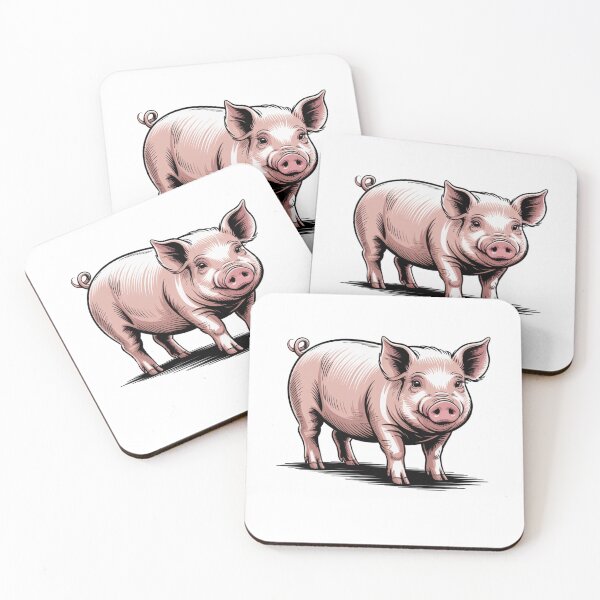 Item preview,  Modern Trendy Cute Pig Pink designed and sold by SOUFIANE1991.
