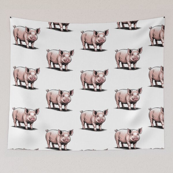 Item preview,  Modern Trendy Cute Pig Pink designed and sold by SOUFIANE1991.