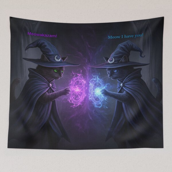 Item preview, Black Cat Wizard Duel designed and sold by dewaaliverse.