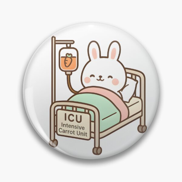 Item preview, Bunny ICU – Intensive Carrot Unit | Cute Vet Bunny Pun Design designed and sold by Bettybee00.