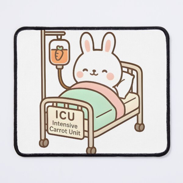 Item preview, Bunny ICU – Intensive Carrot Unit | Cute Vet Bunny Pun Design designed and sold by Bettybee00.