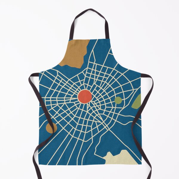 Item preview, Abstract Map of Athens - Topaz Blue designed and sold by Pink & California.