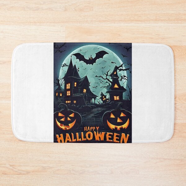 Item preview, Happy Halloween” Poster – Spooky Haunted House & Full Moon Art | Perfect for Wall Decor, Dorm Rooms & Seasonal Display | Halloween 2025 designed and sold by SassyArtist9006.