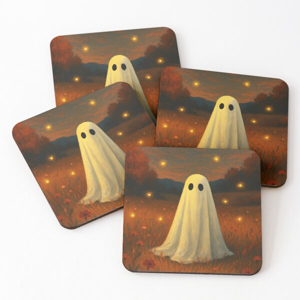 Item preview, Ghost on the Autumn Meadow – Warm Firefly Night designed and sold by EmeraldeaArt.