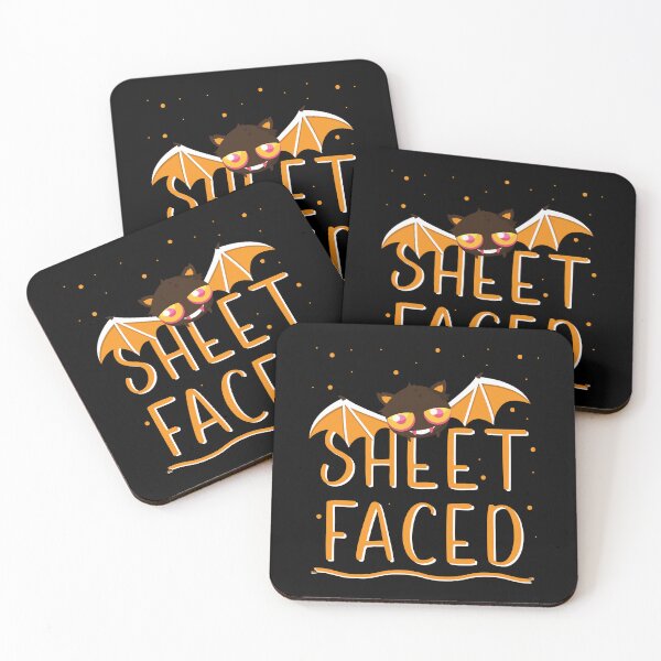 Item preview, Sheet Faced Bat – Funny Halloween Pun designed and sold by QuietBloom80.