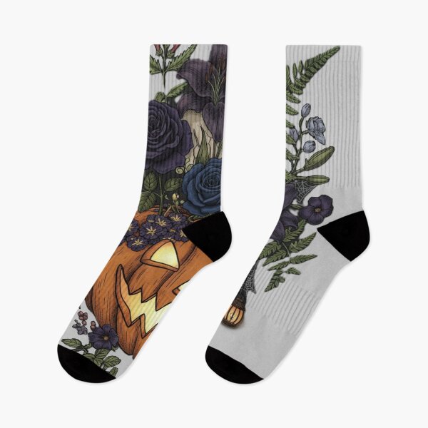 Item preview, Gothic Floral Jack-o'-Lantern Print designed and sold by Late Theory.