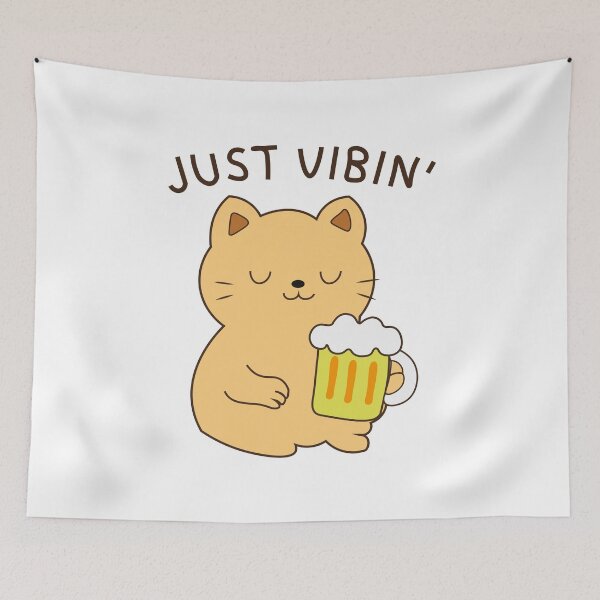 Item preview, Happy Cat, Beer in Hand designed and sold by Bly.pix.
