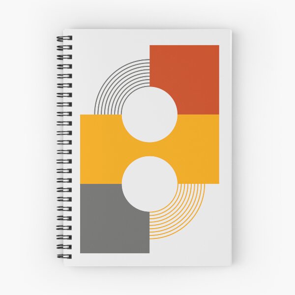 Item preview, Bauhaus Geometric Design with Red Black Orange Circles and Squares designed and sold by KMA Home Design.