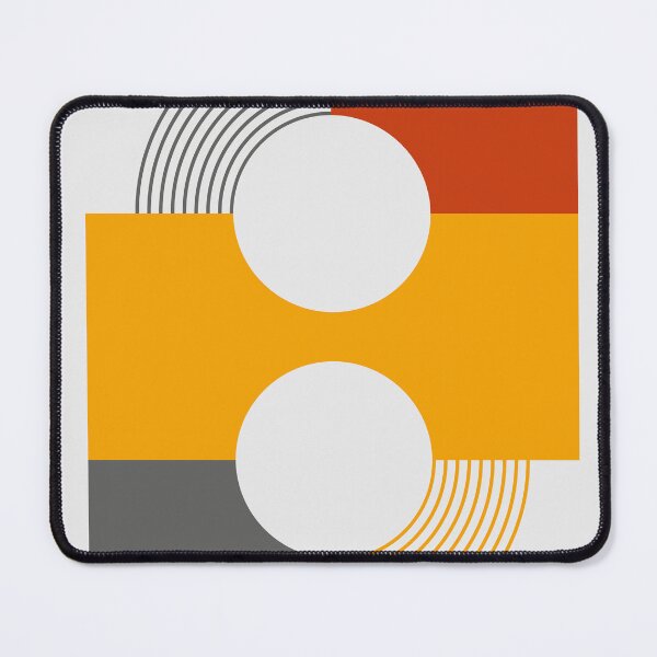 Item preview, Bauhaus Geometric Design with Red Black Orange Circles and Squares designed and sold by KMA Home Design.
