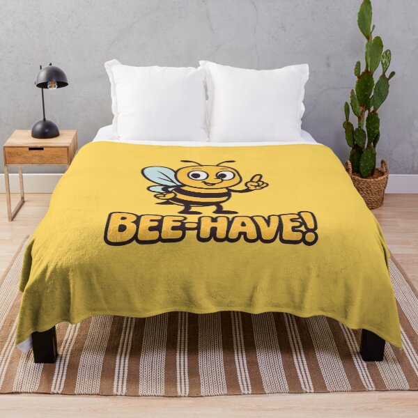 Item preview, Bee-Have! | Cute Cartoon Bee Pun Design designed and sold by Bratak.