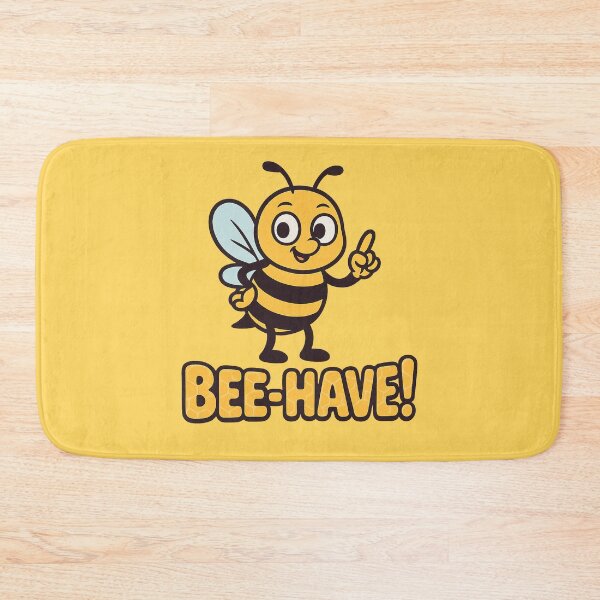 Item preview, Bee-Have! | Cute Cartoon Bee Pun Design designed and sold by Bratak.