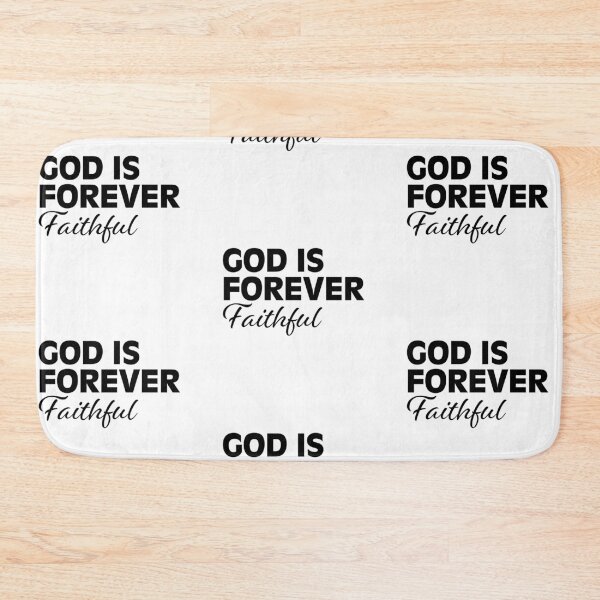Item preview, God Is Forever Faithful - Christian Bible Verse Inspirational Quote | Faith in God Scripture Art designed and sold by CrossCrafted.