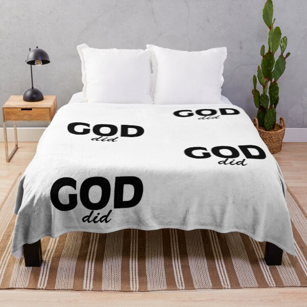 Item preview, God Did - Christian Bible Verse Inspirational Quote | Faith in God Scripture Art designed and sold by CrossCrafted.