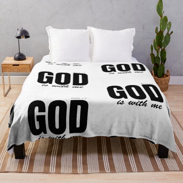 Item preview, God Is With Me - Christian Bible Verse Inspirational Quote | Faith in God Scripture Art designed and sold by CrossCrafted.