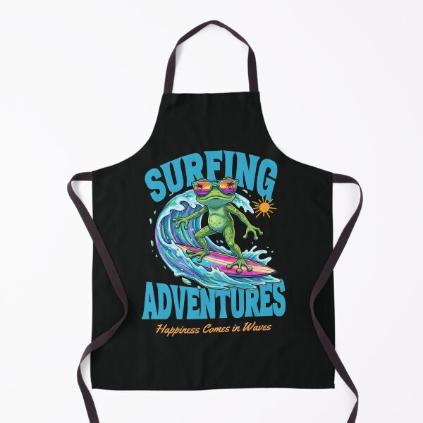 Item preview, Surfing Adventures – Tropical Frog Ride with Sunny Vibes designed and sold by AwesomeBeyondLimits.