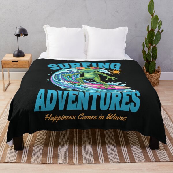 Item preview, Surfing Adventures – Tropical Frog Ride with Sunny Vibes designed and sold by AwesomeBeyondLimits.