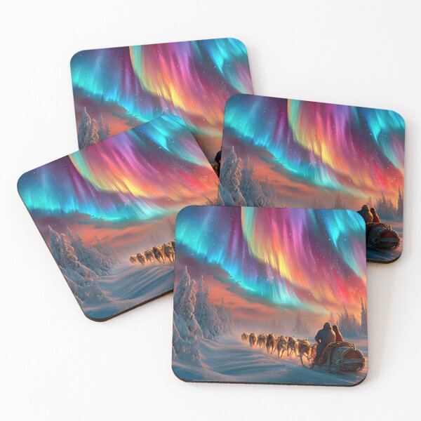 Item preview, Mesmerizing Aurora Above a Sleigh in Winter Landscape designed and sold by Artessie.