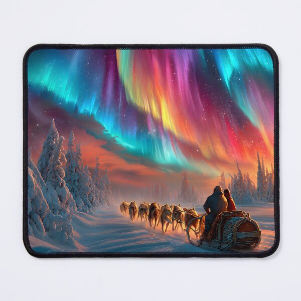 Item preview, Mesmerizing Aurora Above a Sleigh in Winter Landscape designed and sold by Artessie.