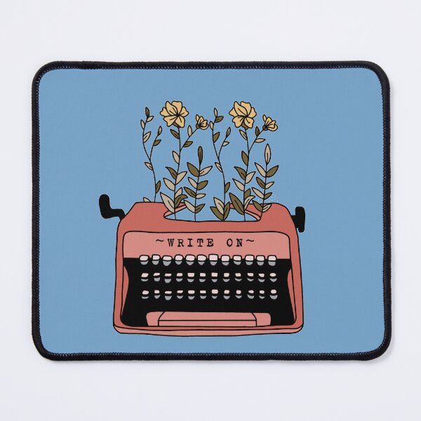 Item preview, Write On - Retro Typewriter with Flowers designed and sold by HuesMeows.
