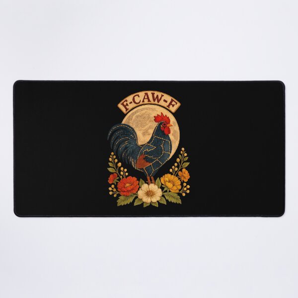 Item preview, F-Caw-F Rooster Chicken Boho Flowers Patchwork Style Vintage designed and sold by merlinnears.