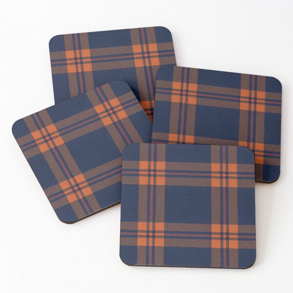 Item preview, Dark Blue and Dark Red Plaid Pattern Background with Orange and Gray Accents designed and sold by Cultradesign.