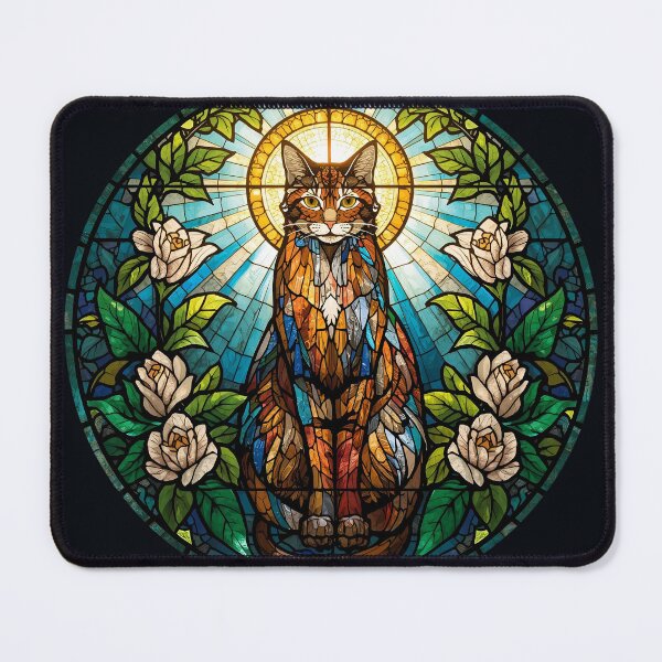 Item preview, Sacred Cat in Stained Glass designed and sold by KiraChie.