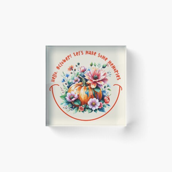Item preview, Cute Fall Vibe Floral Pumpkin Art for Halloween, Autumn Season and thanksgiving  designed and sold by RSDigitalPrintDesign.