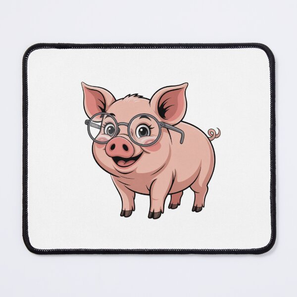 Item preview, Modern Trendy Cute Pink Pig With Glasses  designed and sold by SOUFIANE1991.