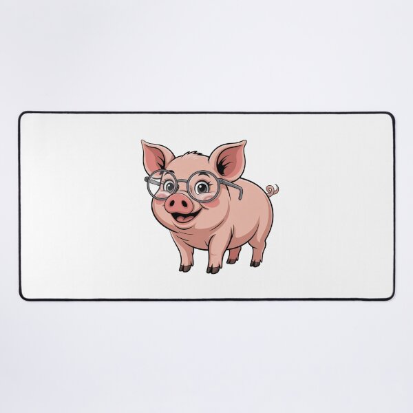 Item preview, Modern Trendy Cute Pink Pig With Glasses designed and sold by SOUFIANE1991.