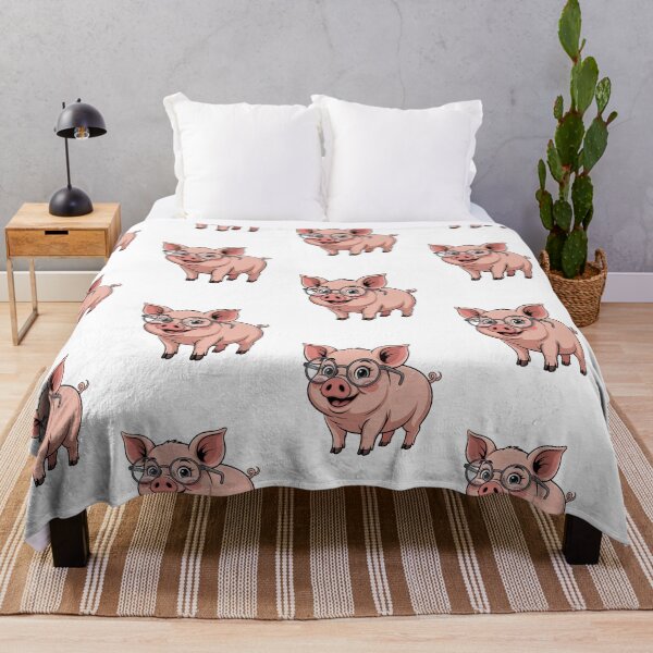 Item preview, Modern Trendy Cute Pink Pig With Glasses designed and sold by SOUFIANE1991.