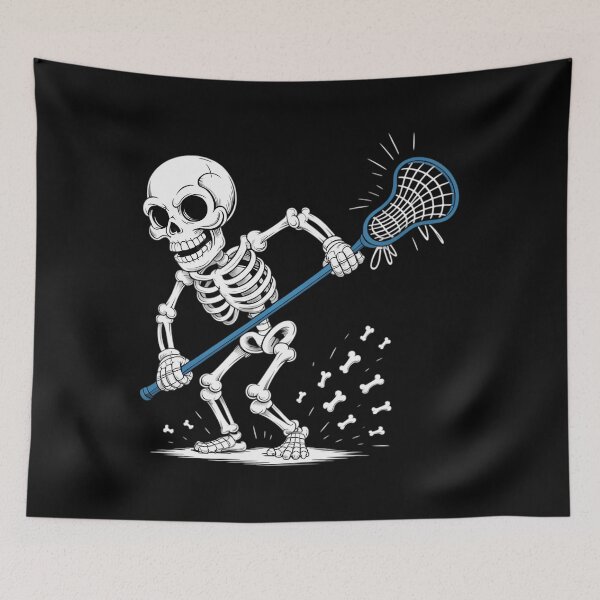 Item preview, Halloween Skeleton Lacrosse Sport Player designed and sold by Bandikonsalez.
