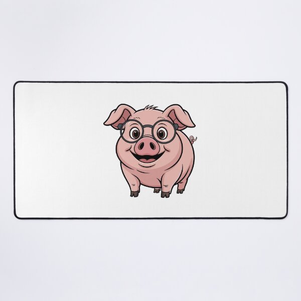 Item preview, Modern Trendy Cute Pink Pig With Glasses designed and sold by SOUFIANE1991.