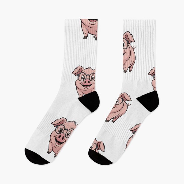 Item preview, Modern Trendy Cute Pink Pig With Glasses  designed and sold by SOUFIANE1991.