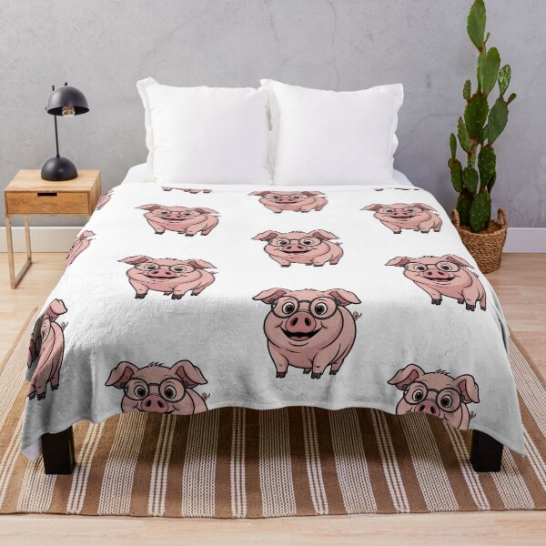 Item preview, Modern Trendy Cute Pink Pig With Glasses designed and sold by SOUFIANE1991.