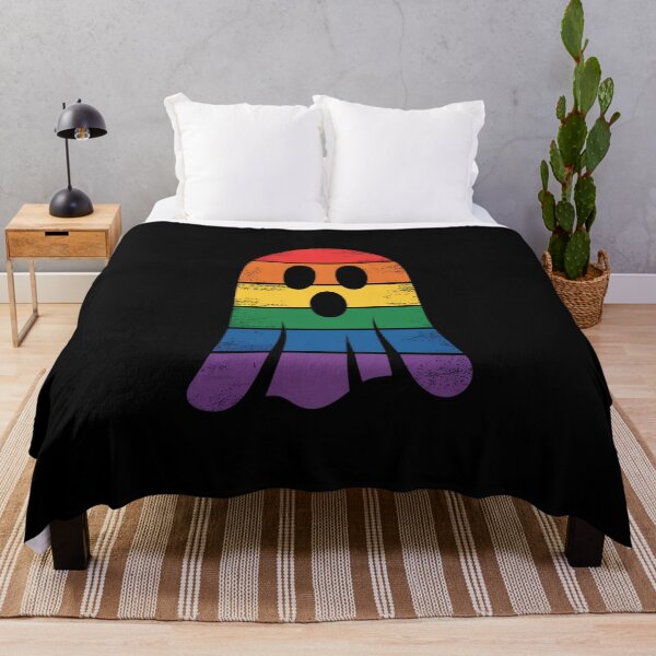 Item preview, Rainbow Ghost LGBT Gay Pride Lesbian Halloween designed and sold by VladoZork.
