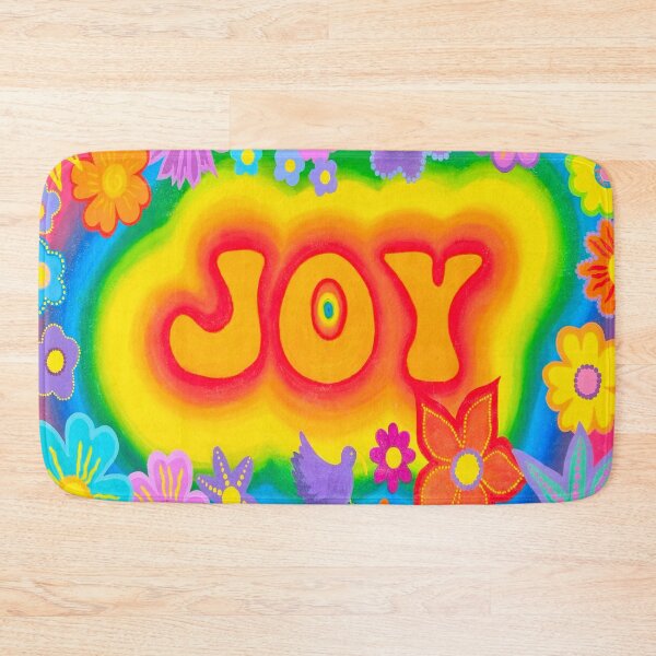 Item preview, Joy Rainbow Floral Art | Retro Hippie Psychedelic Design designed and sold by Vividality.