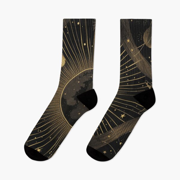 Item preview, Abstract celestial design with planets, moon phases and stars in dark gold tones, AI Generated designed and sold by dvoevnore.