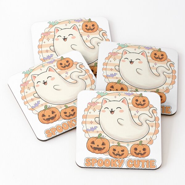 Item preview, Spooky Cutie Ghost Cat Pumpkins Halloween Kawaii designed and sold by GizmoDesign.
