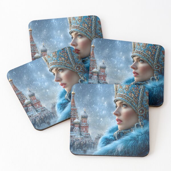 Item preview, Elegant Woman in Traditional Russian Attire Outdoors designed and sold by Artessie.