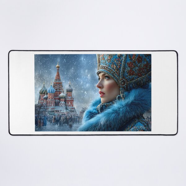Item preview, Elegant Woman in Traditional Russian Attire Outdoors designed and sold by Artessie.