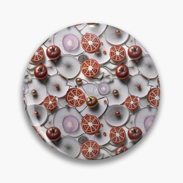Item preview, Tomato Onion Mushroom Collage designed and sold by bloomingvine.